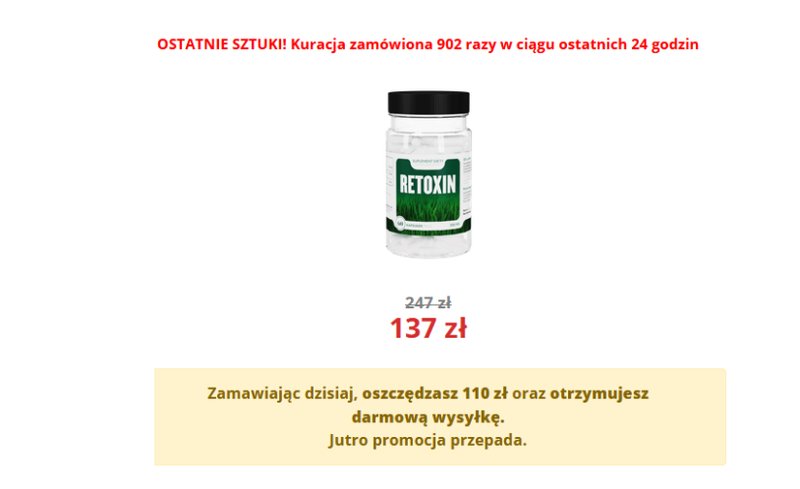 Retoxin opinie lekarzy, retoxin w aptece